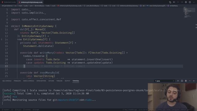 Tagless Final - Part 9 - persistence-postgres-skunk (The Big Rewrite) смотреть онлайн