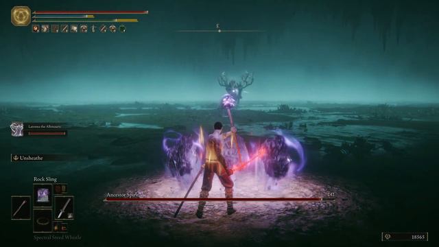 Elden Ring - Ancestor Spirit Boss Fight With Help From Latenna the Albinauric (No Damage) смотреть онлайн