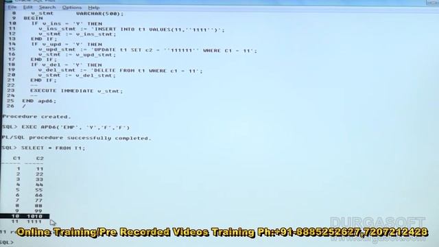 Oracle Tutorial||onlinetraining||pl/sql|| Execute Immediate part-3 by Basha смотреть онлайн
