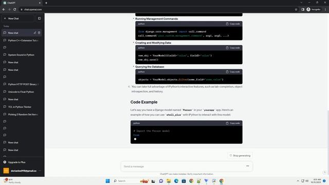 scripting ipython through django s shell plus смотреть онлайн