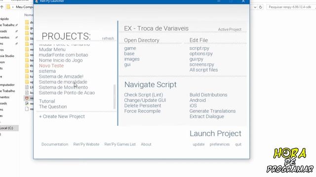 COMO USAR RENPY #1 - COMO INSTALAR E CRIAR PROJETO смотреть онлайн
