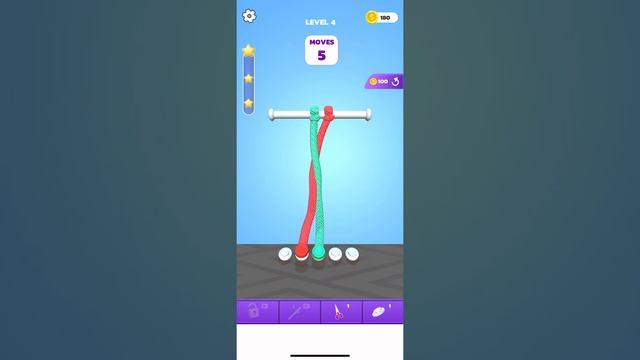 Tangle Master 3D ? untangle rope game level 4 смотреть онлайн
