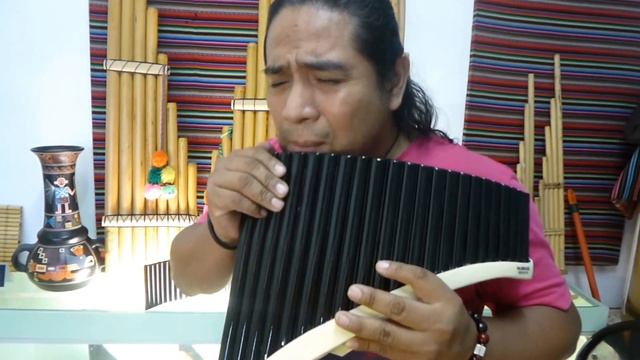 25 Pipes Panflute Fine Painted Bamboo from Peru смотреть онлайн