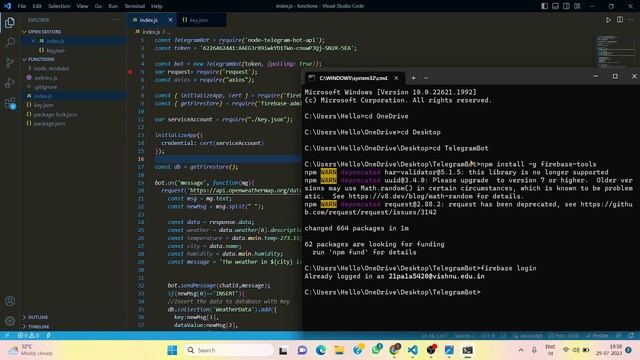 Connecting a Telegram Bot API with firebase DB смотреть онлайн