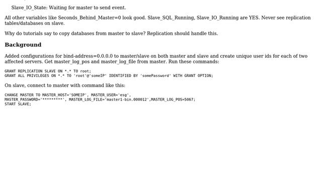 mariadb replication issues смотреть онлайн