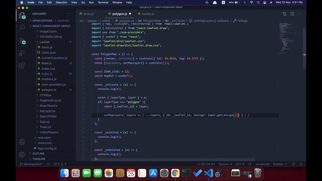 React Leaflet - Draw, edit and delete polygon layer in map | Get polygon coordinates in leaflet смотреть онлайн