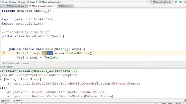 Synchronization over LinkedList and Multithreading in Lamda смотреть онлайн