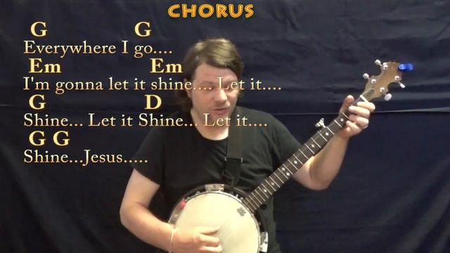 This Little Light of Mine (Spiritual) Banjo Cover Lesson in G with Chords/Lyrics смотреть онлайн