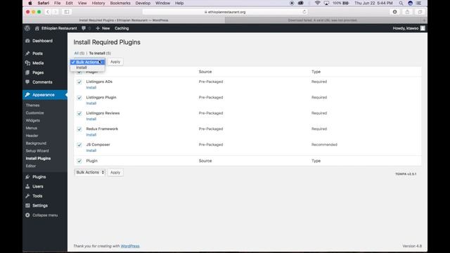 An error occured while installing plugin Download failed A valid URL was not provided смотреть онлайн