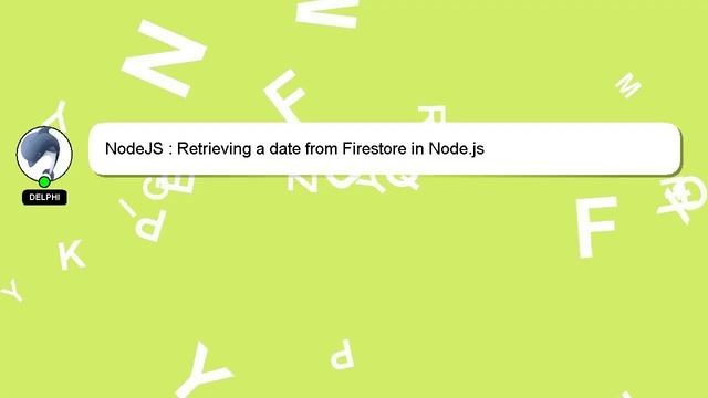 NodeJS : Retrieving a date from Firestore in Node.js смотреть онлайн