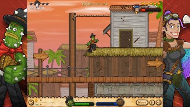 Cactus McCoy 1 & 2 - Flash Game - All Bosses + ENDINGS смотреть онлайн