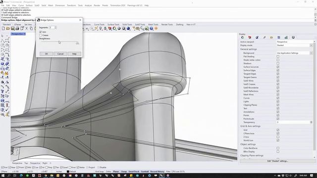 SubD моделирование в Rhino 7