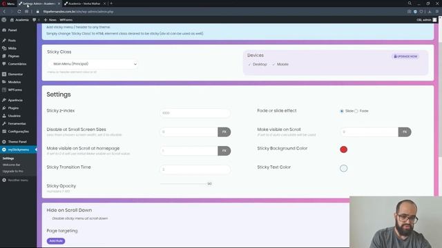 Como criar menu fixo Wordpress Elementor (Plugin Grátis My Sticky Menu) смотреть онлайн