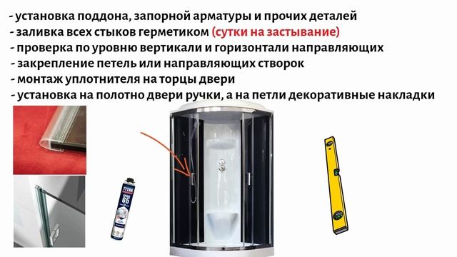 Стеклянная Дверь для Душа - Установка ЗА 1 ДЕНЬ смотреть онлайн