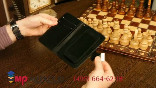 Чехол-книжка для TELEFUNKEN TF-SP5302 черный кожаный смотреть онлайн