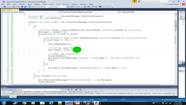 Turning Layers On and Off in AutoCAD using C# (S7 - 5) смотреть онлайн