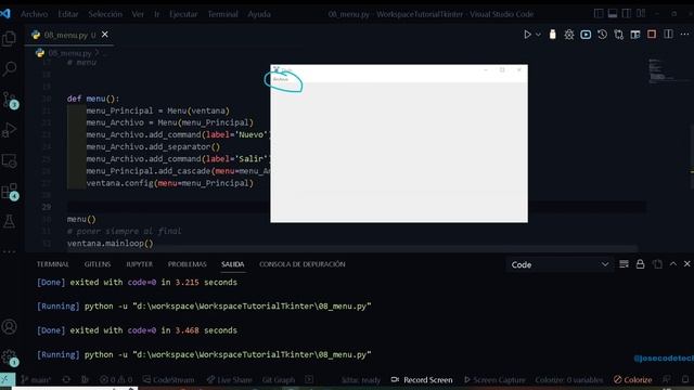 08 Tkinter, creando menu смотреть онлайн