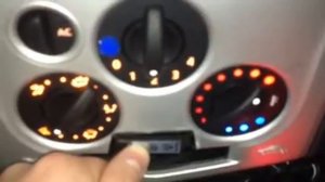 Светодиодная подсветка Блока печки Renault Logan  с регулировкой света