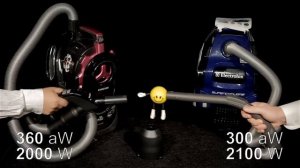 Сравнение мощности пылесосов Samsung и Electrolux ZSC