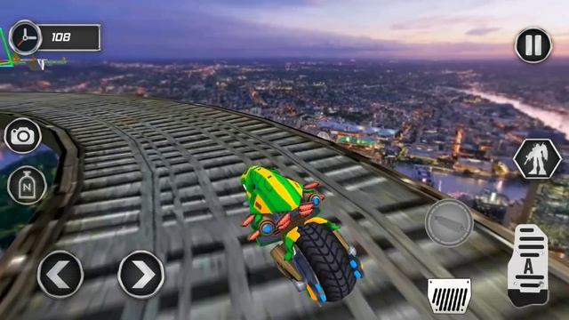 Impossible Moto Bike Tracks Robot Transformation | Android GamePlay FHD смотреть онлайн