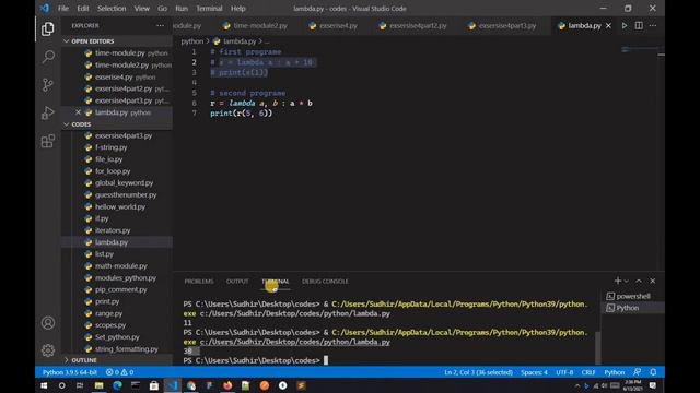 Python End To End Course Tutorial | Lambda Function In Python Programming With Source Code #45 смотреть онлайн