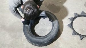 Мастер-класс Как сделать Клумбу из шины своими руками. Поделки для дачи.