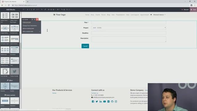 Website #OdooWebinar: Integrating Front and Backend Using the Form Builder смотреть онлайн