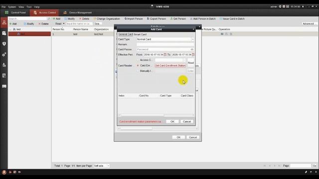 How to Add Card on iVMS 4200 смотреть онлайн