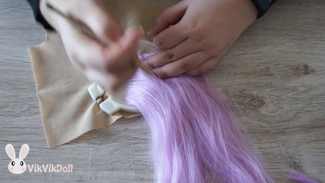 Делаем сложный парик для BJD куклы. Новый инструмент. смотреть онлайн