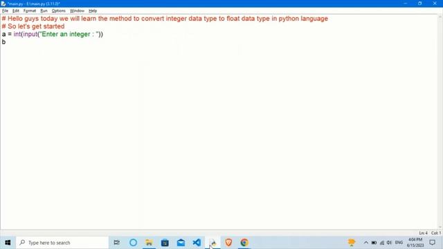 Converting integer to float using python смотреть онлайн