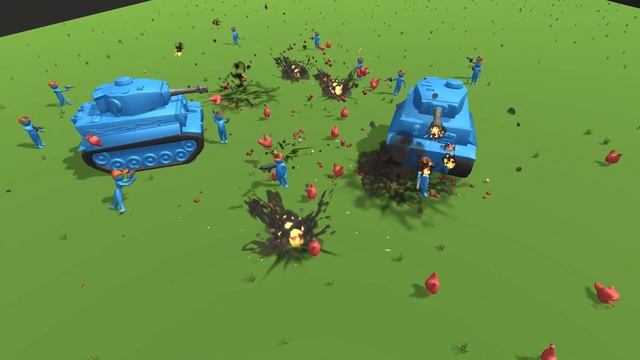 20 Desert Pigeons + 3 Heavy Tanks Vs 130x War Beasts - Gummy Dummy Battles смотреть онлайн