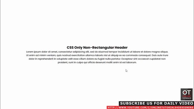 CSS Only Non-Rectangular Header | How to Make Curved Header using Html5 and CSS3 смотреть онлайн