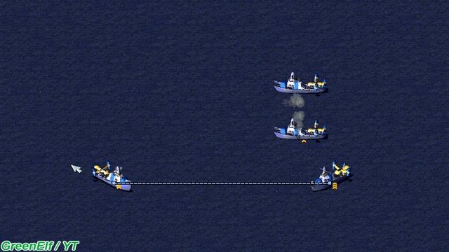 Coast Guard Boat vs Destroyer - Red Alert 2 смотреть онлайн