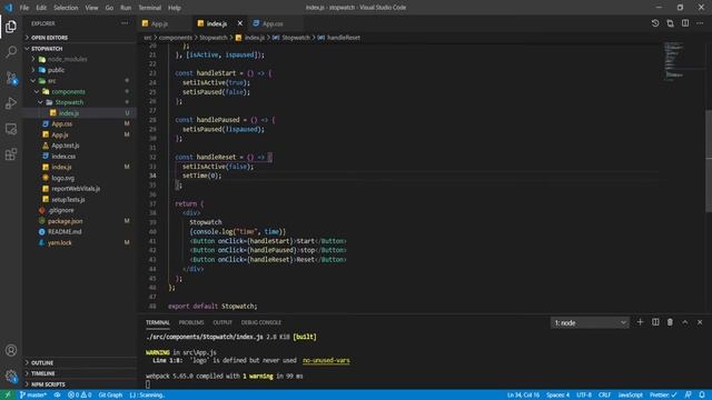 Stopwatch Reactjs || Stopwatch Timer using React Hooks || React Mini Project #reactjs #project #js смотреть онлайн