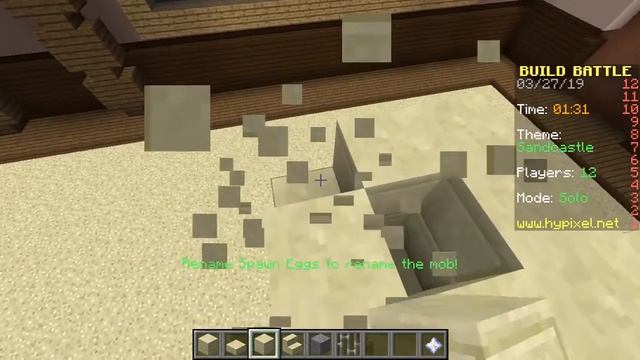 Битва Строителей #3 майнкрафт ПЕСЧАНЫЙ ЗАМОК как построить? смотреть онлайн