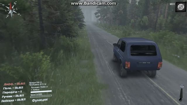 Дрифт в игре SpinTires на Ниве-21213