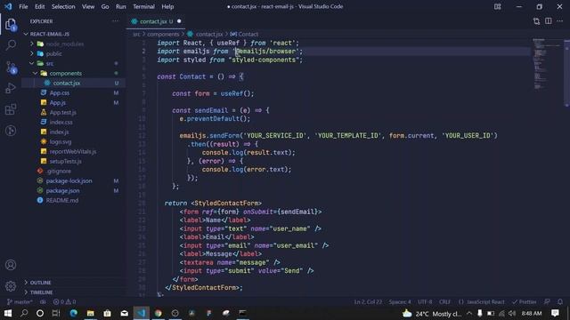 React: Send email from contact form without server code - Email.js Tutorial смотреть онлайн