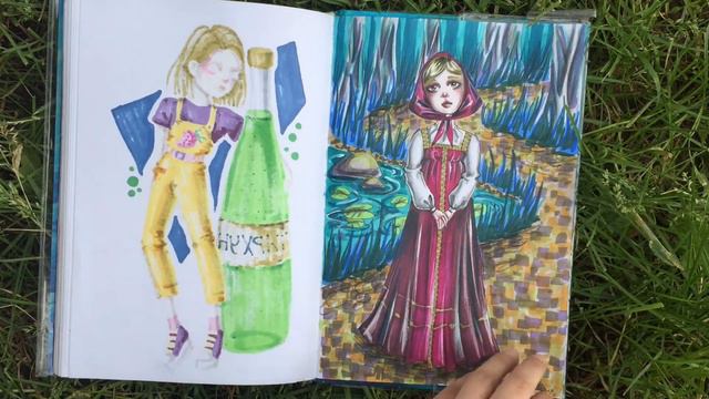 Обзор на синий скетчбук Valeri Vien (3 часть) смотреть онлайн
