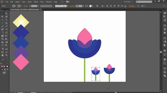 How to create Vector Lotus in Illustrator tutorial | Easy Steps смотреть онлайн