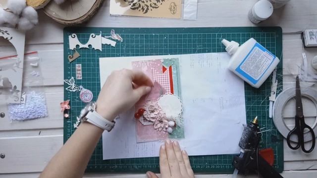 МК Новогодняя открытка / DIY tutorial смотреть онлайн