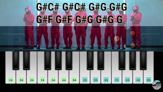 Squid Game - Pink Soldiers Theme Song | Piano Tutorial смотреть онлайн