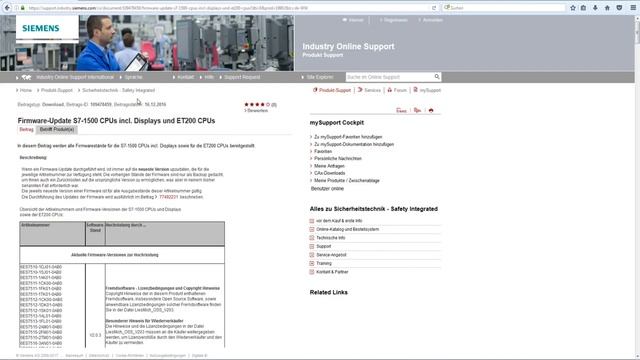 TIA Portal CPU Firmware update downgrade - S7 1500 S7 1200 S7 300 - SPS Tutorial Deutsch смотреть онлайн