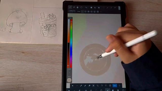 digital drawing on medibang paint tutorial samsung tab A7 android tablet( tips, tricks, time-lapse смотреть онлайн
