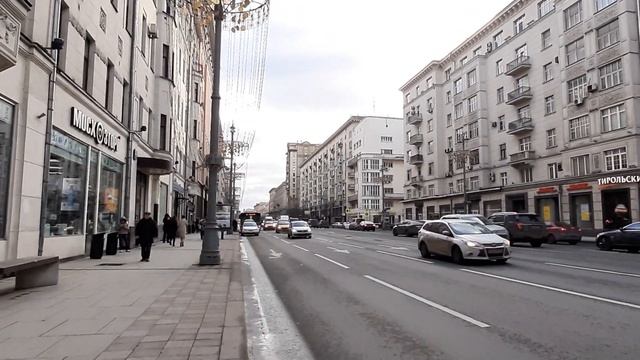 Москва. Прогулка по Тверской-Ямской улице от Тверской Заставы до Триумфальной площади 27.01.2020 г. смотреть онлайн