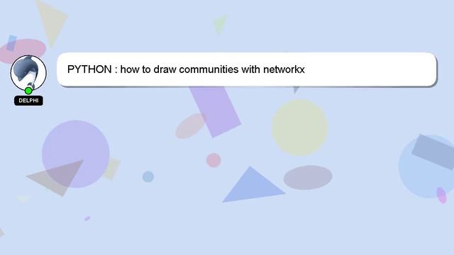 PYTHON : how to draw communities with networkx смотреть онлайн