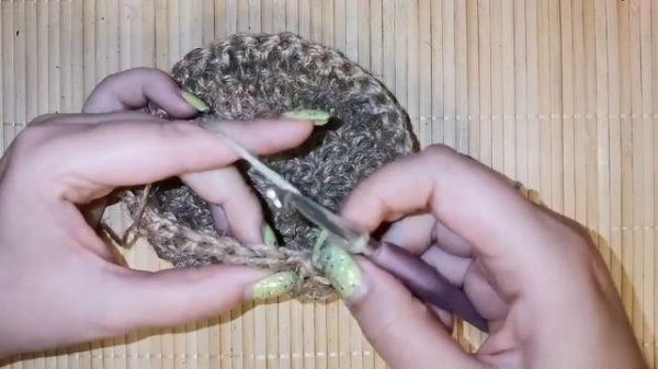 Подвесное КАШПО из джута / Crochet Plant Hanger