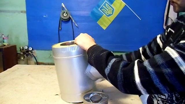Тройник - ревизия. Деталь дымохода твердотопливного котла. смотреть онлайн