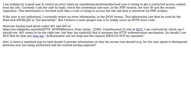 Is HTTP code 401 or 403 appropriate for when a logged in user is not allowed to view the data? смотреть онлайн
