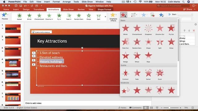Microsoft PowerPoint for Mac OS Tutorial - Animation смотреть онлайн