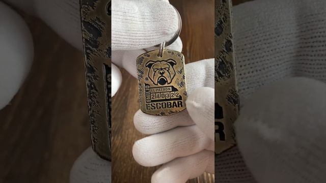 Адресник для английского бульдога Пабло Эскобар | Handmade pet id tag, dogtag смотреть онлайн